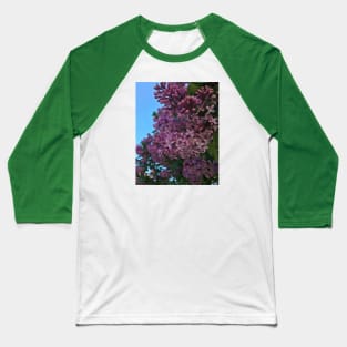 Blooming Purple Flowers Baseball T-Shirt